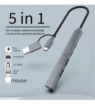 Inca IUTP-06TX 5in1 USB 3.0 + 2xUSB 2.0+Type-C+PD 100W USB+Type-C Çoklayıcı 3.0 ile 5 Gbps