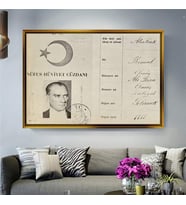Altın Çerçeveli dekoratif tablo l1890 (Gold)