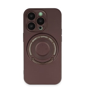 13 Pro Kılıf Lukka Magneticsafe Kapak - Kahverengi