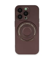 13 Pro Kılıf Lukka Magneticsafe Kapak - Kahverengi