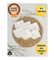 6'LI KIZ ERKEK BEBEK AĞIZ MENDİLİ %100 PAMUKLU KUMAŞ TEMİZLEME BEZİ YENİDOĞAN TER BEZİ