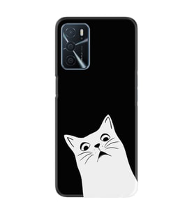 Oppo A16 Kılıf Resimli Desenli Silikon Platinium Series Şaşkın Kedi 1900