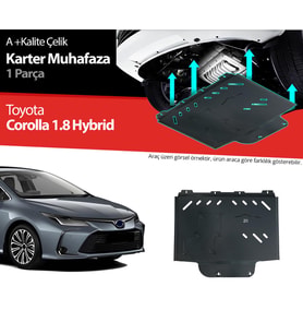 Toyota Corolla 1.8 Hybrid Çelik Karter Muhafaza Koruma 2019 2020 2021 2022 2023 2024