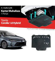Toyota Corolla 1.8 Hybrid Çelik Karter Muhafaza Koruma 2019 2020 2021 2022 2023 2024