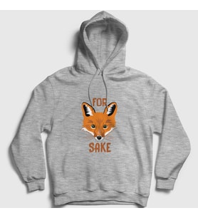 Presmono Unisex Gri For Fox Sake Tilki Kapüşonlu Sweatshirt 401091tt (Gri)