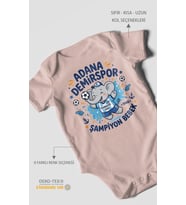 Adana demirspor temalı Kısa Kollu Bebek Body %100 Pamuk