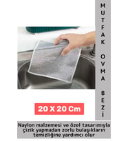 Premium Seri Çizmez Mutfak Tezgah Fayans Yağ Kir Temizleyici Kolay Temizlenir Tencere Tava Ovma Bezi