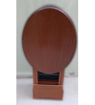 Zigon Çanta 90131 Oval Model Dörtlü Ahşap Mdf Ceviz ve Gri  Renk Uyumu El Yapımı