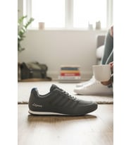 Enoch Erkek El Yazısı Detaylı Üçlü Şeritli Günlük Spor Ayakkabı Sneaker