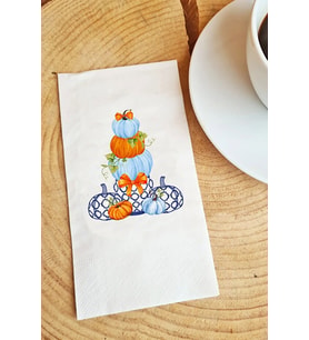 Blue Blanc and Pumpkin Sonbahar Çay Saati Peçete Sunum Peçetesi 010 20 Adet