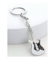 Gitar Beyaz Gitarist Hediye Anahtarlık veya Çanta Süsü (Çok Renkli)