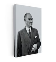Kanvas Tablo Atatürk Ceketli Duruş Atatürk Tablosu Ev Ofis Duvar Dekoru