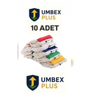 Yumuşak Temizlik Arabası Dar Mop 350 gr (10'lu Paket) Karbeyaz Yüzey