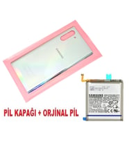 Tkgz Samsung Galaxy NOTE 10 Arka Pil Batarya Kapağı + PİL (CAM) GRİ