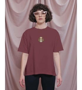 Cavalier King Charles Köpek Baskılı Kadın Oversize Tişört – Minimal Cavalier Tasarım