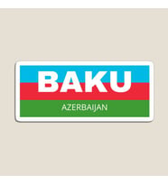 Azerbaycan Azerbaijan Bakü 17 Cm Araba Sticker Etiket