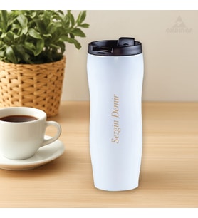 Kişiye Özel Kendin Tasarla 400 ML Beyaz Termos (Parlak Beyaz)