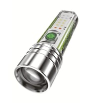 Zoom lu Flaşörlü Max 1000 Lumen Yan ve Ön Kullanımlı Kırmızı Mavi Beyaz UV Işıklı Kamp El Feneri