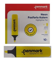 Penmark Fosforlu Kalem Neon Sarı Renk (10 Adet)