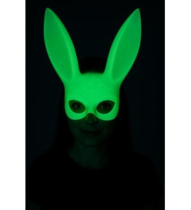 Nessiworld Karanlıkta Yanan Glow Floresan Tavşan Maskesi 32x22 cm