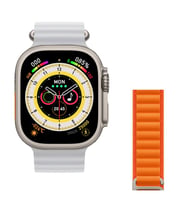 Pazariz Watch 8 Ultra 49mm Amax Ultra Akıllı NFC - GPS - Kablosuz Şarj BEYAZ