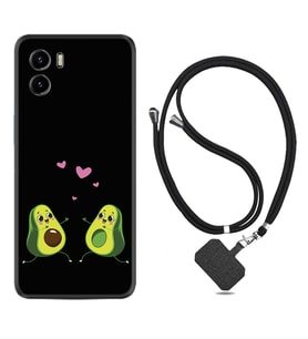 Vivo Y15S Y32 Y33S Y51 Y53S Kılıf Boyun Askılı Silikon Aşık Avokadolar 1642
