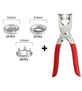 Metal Çıtçıtlı Düğme Pensesi Ve Düğmesi (25 Set)