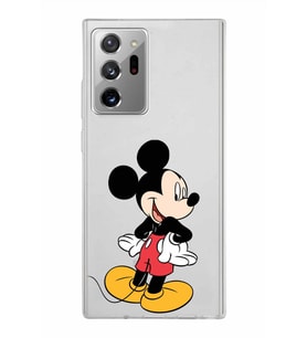 Samsung Galaxy Note 20 Ultra Kapak Mickey Mouse Tasarımlı Şeffaf Silikon Kılıf