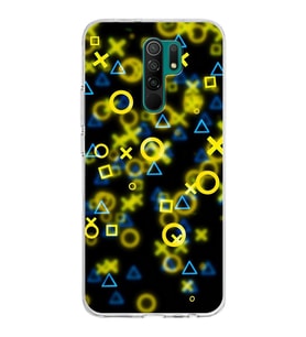 Xiaomi Redmi 9 Uyumlu Kapak Semboller Tasarımlı Şeffaf Silikon Kılıf