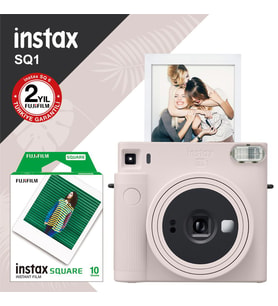 Instax SQ1 Beyaz Fotoğraf Makinesi ve 10lu Kare Film