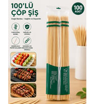 100'lü Bambu Çöp Şiş – Mangal, Izgara, Sunum ve Servis İçin Çöp Şiş Seti
