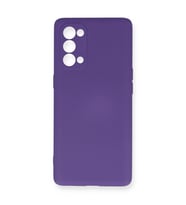 Oppo Reno 5 Pro Kılıf Nano İçi Kadife Silikon - Mor