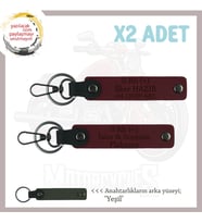 Hız Aşıkları İçin İsim Plaka ve 0 Rh (+) Kan Grubu Kişisel, Acil Durum Deri x2 Anahtarlık, Bordo-Ysl (Çok Renkli)