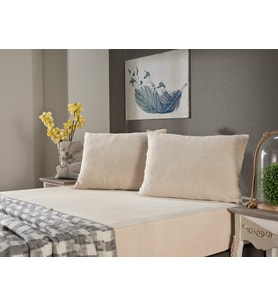 Doqu Home Penye Çarşaf Takımı Tek Kişilik - Krem