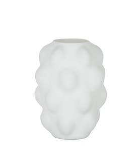 Vitale Beyaz Kabarcık Cam Vazo 2 18,5*18,5*28 Cm AK.JK0031