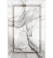 Eliana Home Baskılı, Yıkanabilir Kaymaz Taban Salon Halısı LNA0528 100x150 cm (Beyaz)