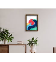 BK Home Doğal Masif Ahşap Çerçeveli Tablo 45x65cm-17