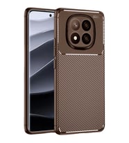 Xiaomi Redmi Note 14 Pro Plus Kılıf Auto Focus Karbon Kapak - Kahverengi