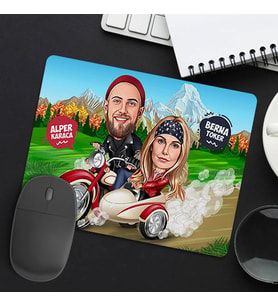 Kişiye Özel Maceraperest Çiftler Mousepad