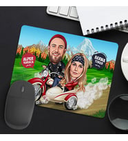 Kişiye Özel Maceraperest Çiftler Mousepad