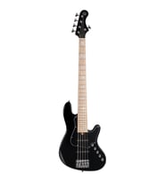 Cort NJS5BK 5 Telli Bas Gitar Seti (Çantalı) Siyah Renk, Aktif EQ Sistemi, Modern Caz Bas Tasarımı