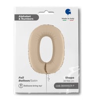 0 Rakam Satin Cream Folyo Balon 26"