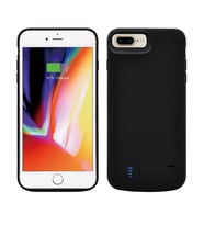 Apple iPhone 6 Plus Uyumlu Zore 6000 mAh Şarjlı Kılıf (Siyah)