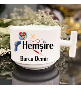 Hemşirelere Özel T Kulplu Nescafe Fincanı