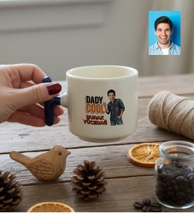 Kişiye Özel Karikatürlü Babaya Hediye Daddy Cool T Kupa Babalar Günü Hediyesi