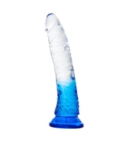 MYST COLOR Dildo Realistik Jel Dokuda Testissiz Ultra Yumuşak Şeffaf Mavi Yapay Penis