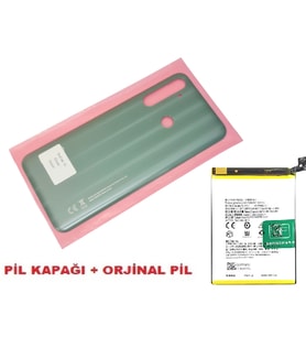 Tkgz Oppo Realme 6İ Arka Pil Batarya Kapağı + PİL (CAM) YEŞİL