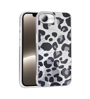 iPhone 16E Kılıf Parlak Desenli İnce Tasarım Mep Kapak (Gri-Leopar)