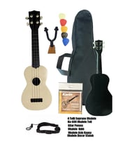 Gonzales XU21-1STD Soprano Ukulele Başlangıç Seti Taşıma Çantası ve Pena Dahil, Eğitim Seviyesi, Naturel Tasarım
