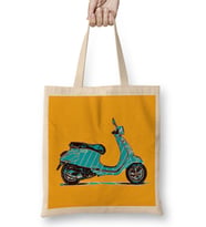 Blue Vespa Bez Çanta Uzun Saplı